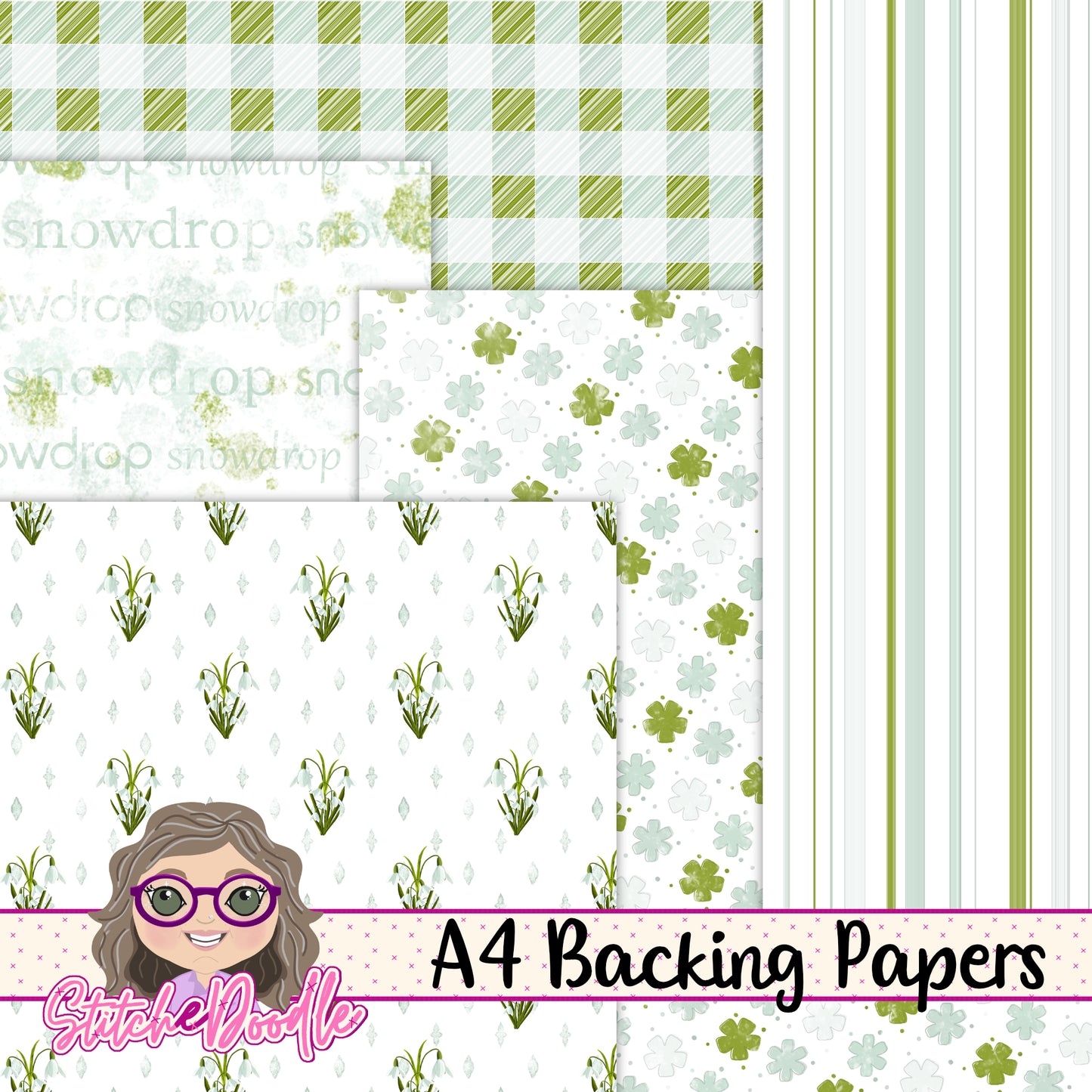 Paintbox Petals Snowdrop - 36 Piece Paper Craft Kit - Digital