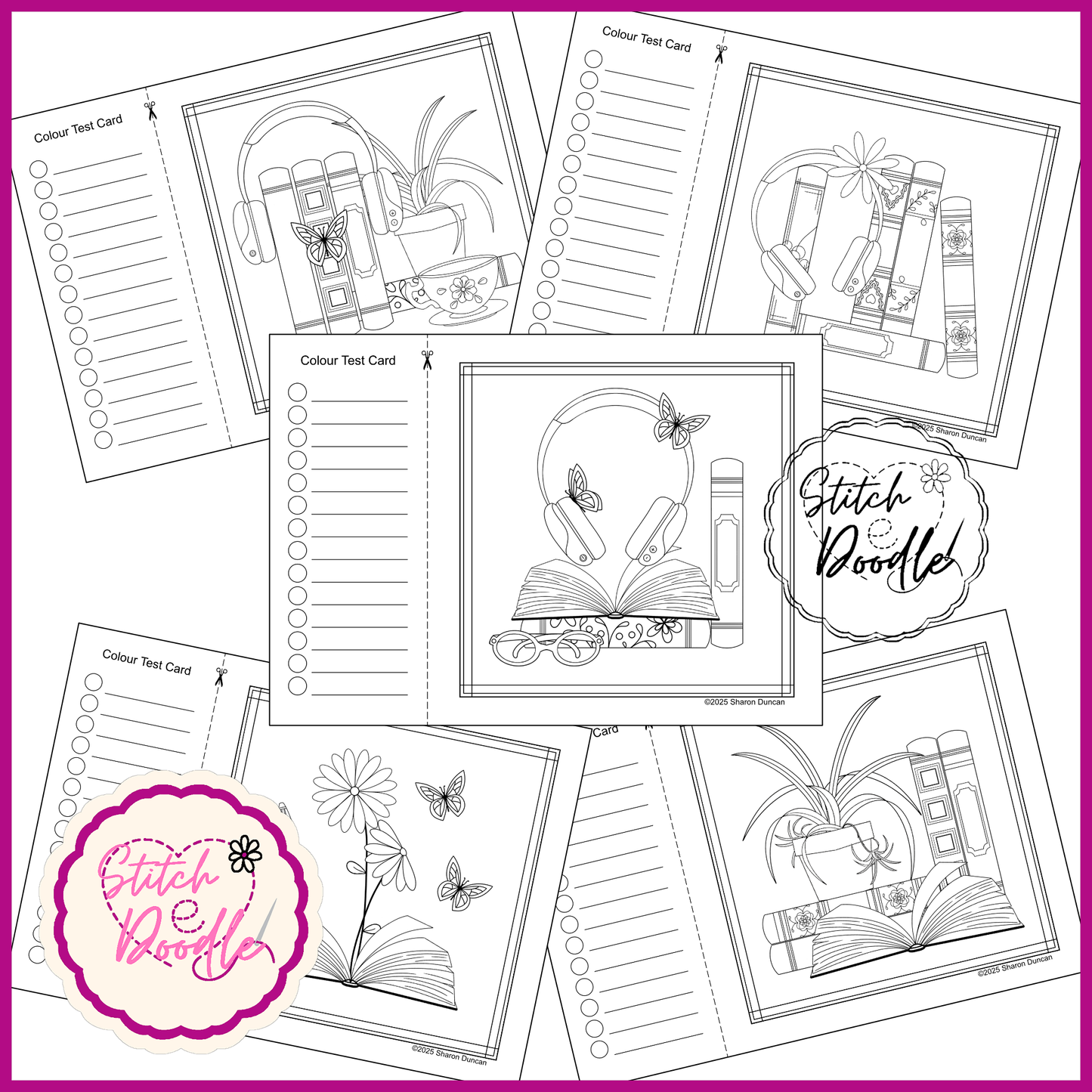 Colouring Book.  Digital Download.  Between the Pages.  20 exclusive designs