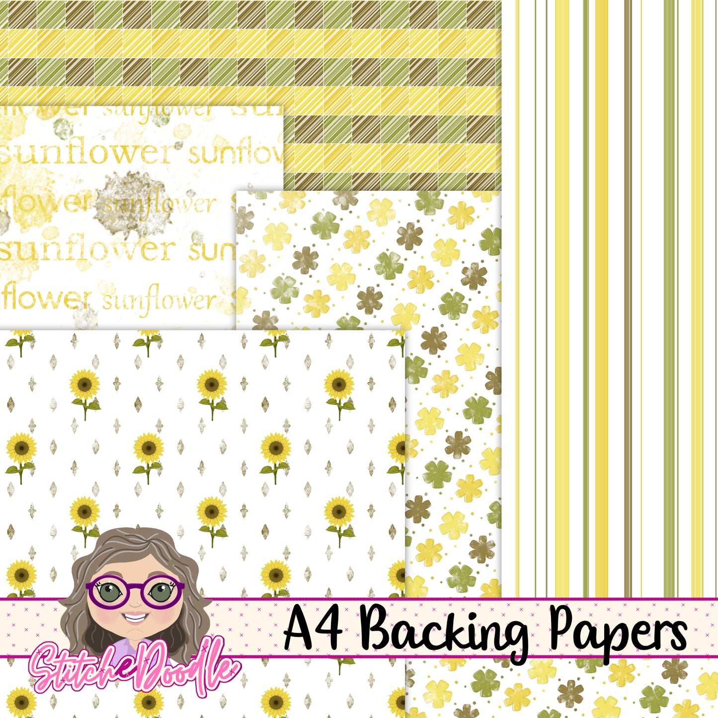 Paintbox Petals Sunflower - 36 Piece Paper Craft Kit - Digital