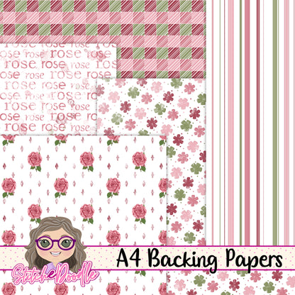 Paintbox Petals Rose - 36 Piece Paper Craft Kit - Digital