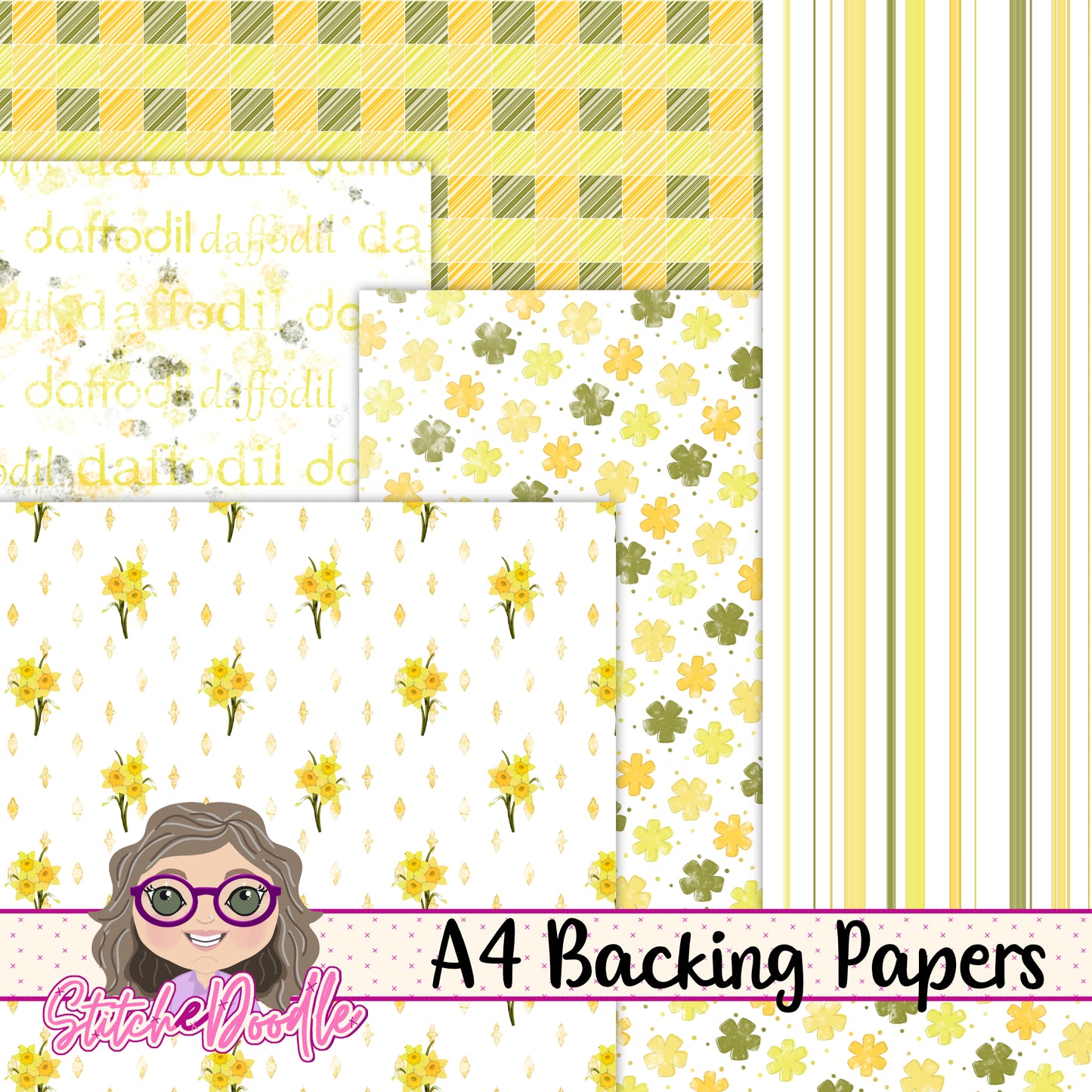 Paintbox Petals Daffodil - 36 Piece Paper Craft Kit - Digital
