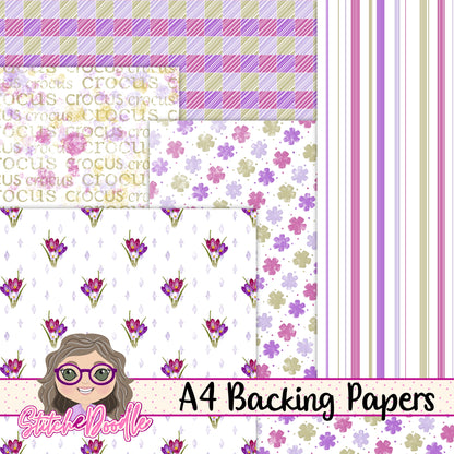 Paintbox Petals Crocus - 36 Piece Paper Craft Kit - Digital