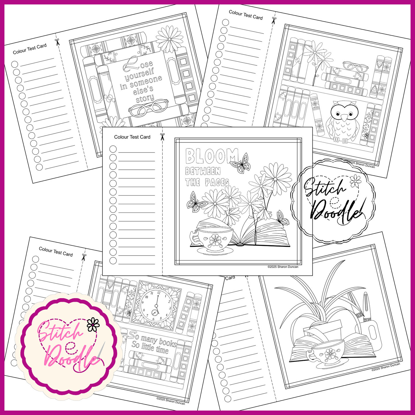 Colouring Book.  Digital Download.  Between the Pages.  20 exclusive designs