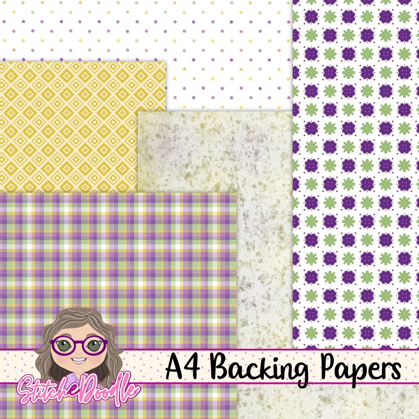 Paintbox Petals Viola - 36 Piece Paper Craft Kit - Digital