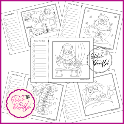 Colouring Book.  Digital Download.  Dragon Dayz.  20 exclusive designs