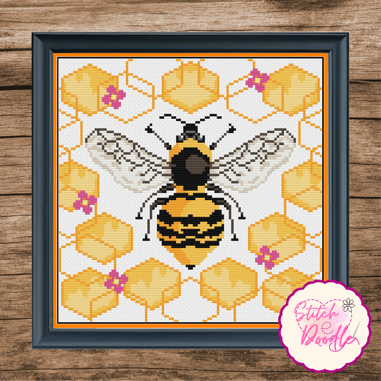 Busy Bumble Bee Honeycomb - Digital Download