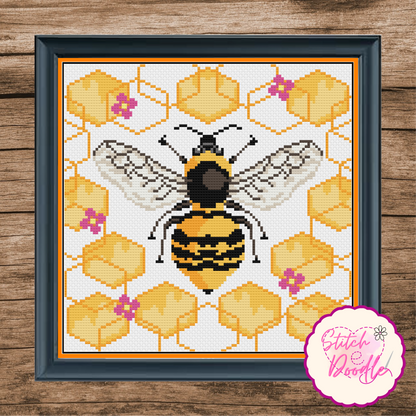 Busy Bumble Bee Honeycomb - Digital Download