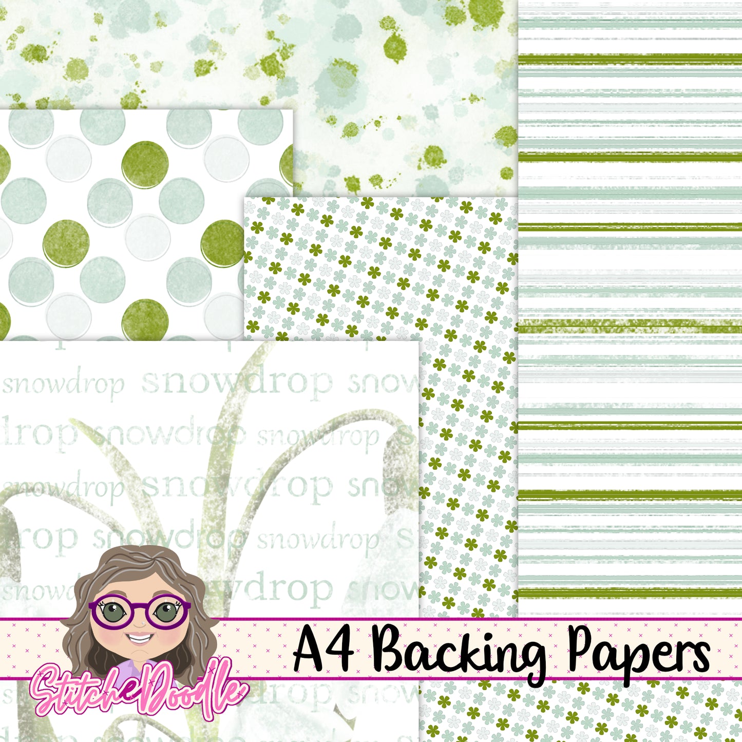 Paintbox Petals Snowdrop - 36 Piece Paper Craft Kit - Digital