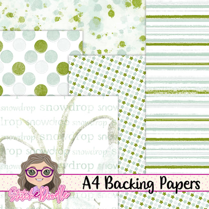 Paintbox Petals Snowdrop - 36 Piece Paper Craft Kit - Digital