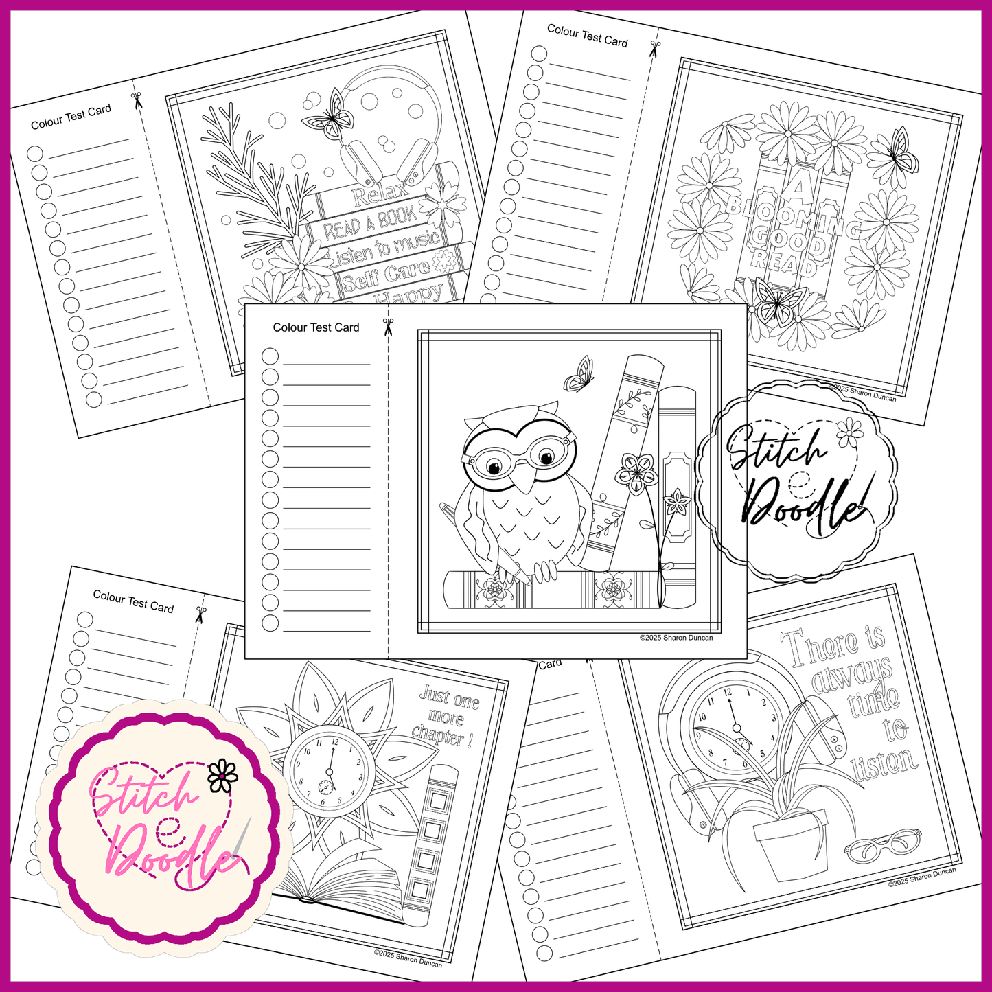 Colouring Book.  Digital Download.  Between the Pages.  20 exclusive designs
