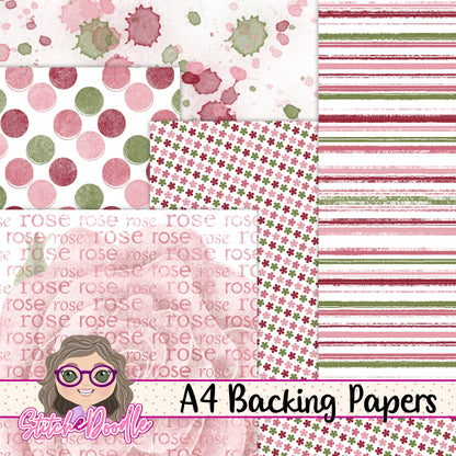 Paintbox Petals Rose - 36 Piece Paper Craft Kit - Digital
