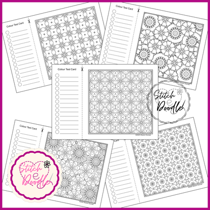 Colouring Book.  Digital Download.  Flora Doodles.  20 exclusive designs