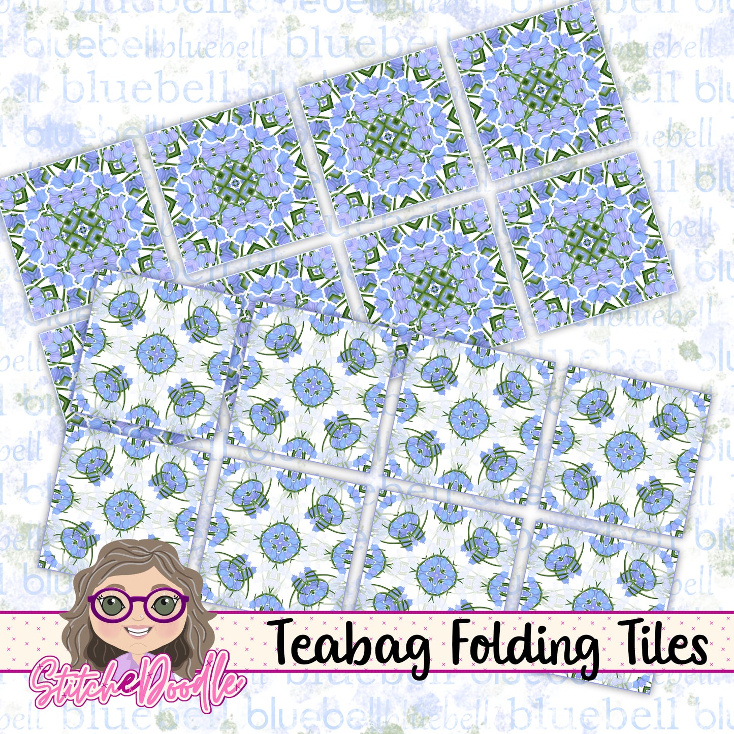Paintbox Petals Bluebell - 36 Piece Paper Craft Kit - Digital