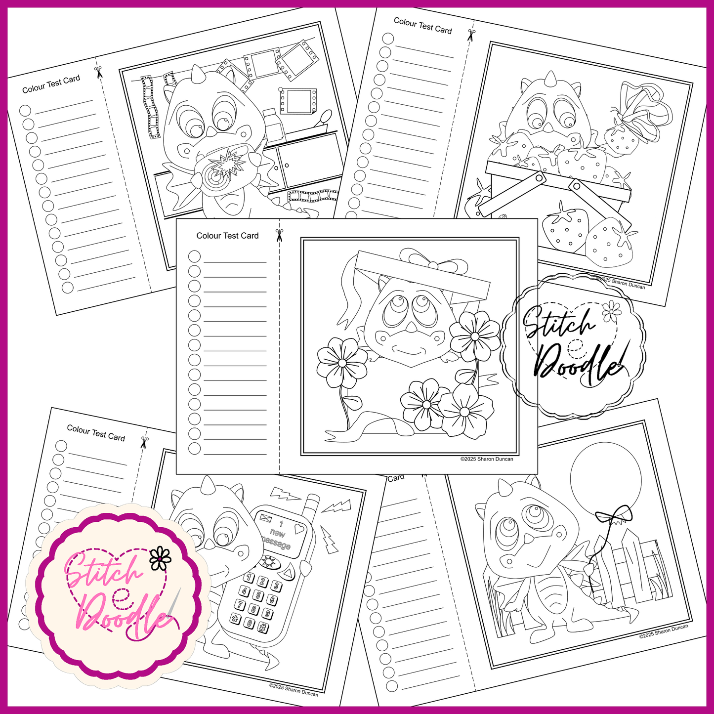 Colouring Book.  Digital Download.  Dragon Dayz.  20 exclusive designs