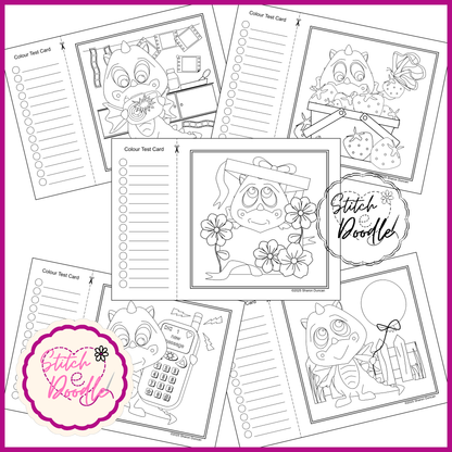 Colouring Book.  Digital Download.  Dragon Dayz.  20 exclusive designs