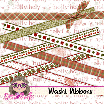 Paintbox Petals Holly - 36 Piece Paper Craft Kit - Digital