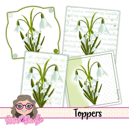 Paintbox Petals Snowdrop - 36 Piece Paper Craft Kit - Digital