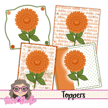 Paintbox Petals Dahlia - 36 Piece Paper Craft Kit - Digital