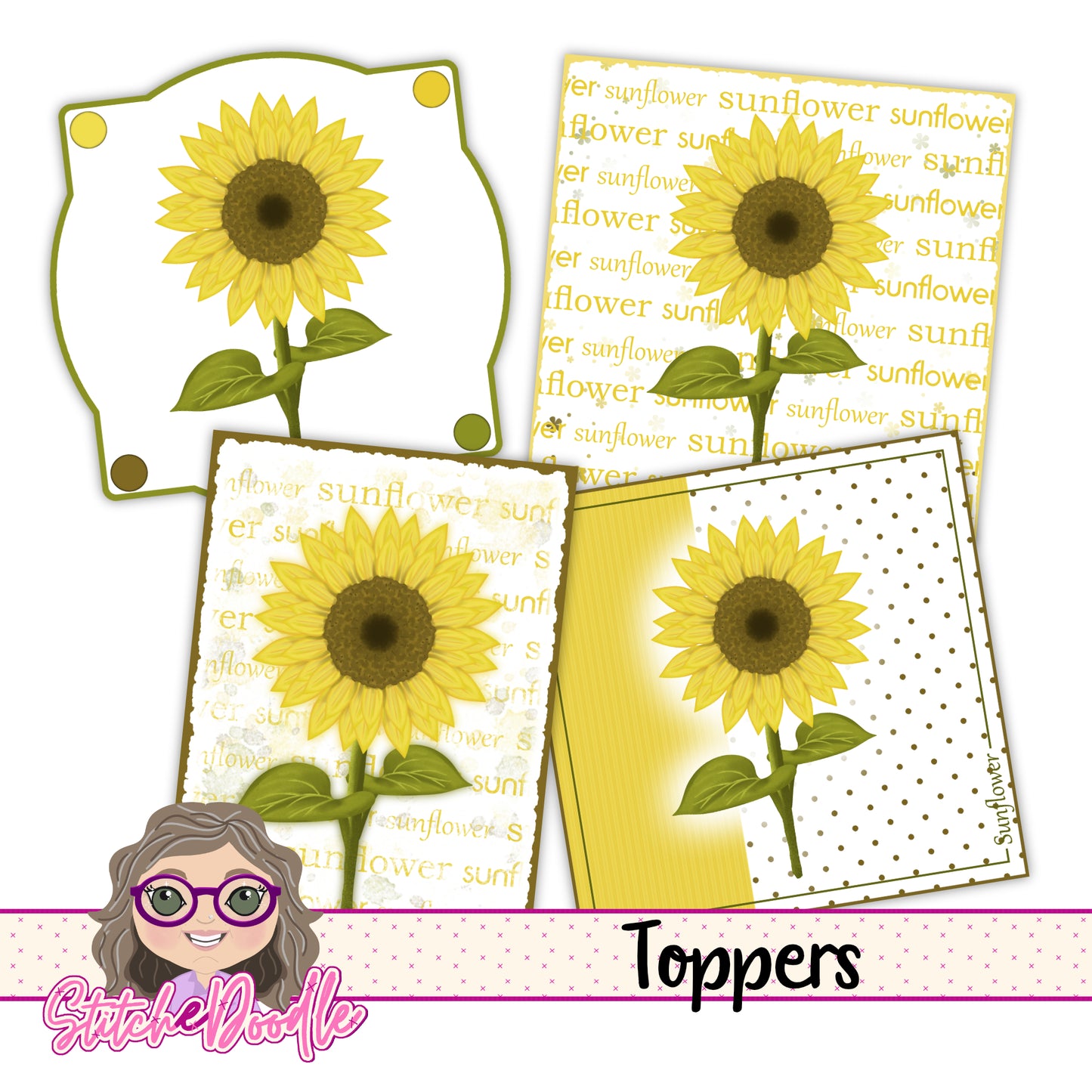 Paintbox Petals Sunflower - 36 Piece Paper Craft Kit - Digital