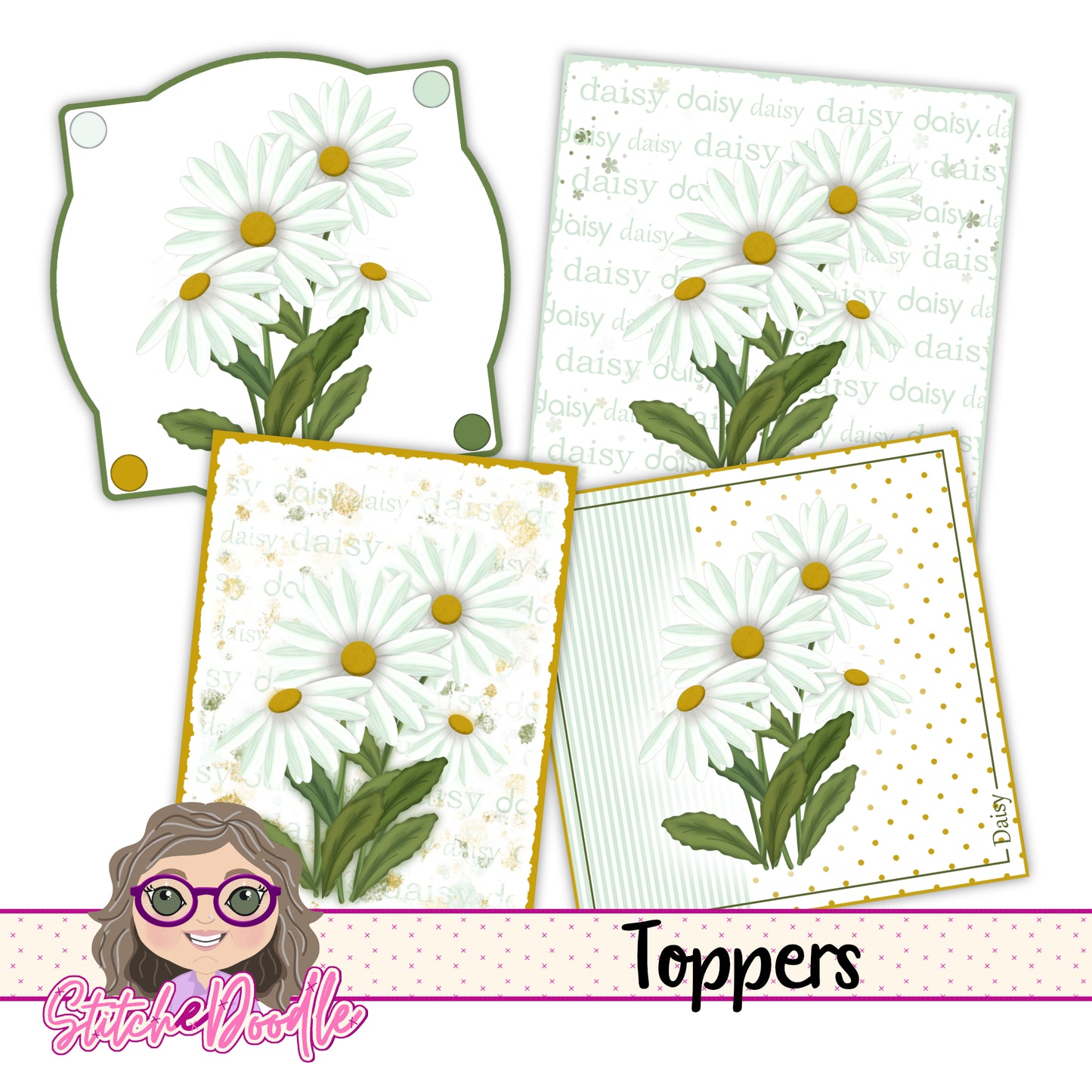 Paintbox Petals Daisy - 36 Piece Paper Craft Kit - Digital
