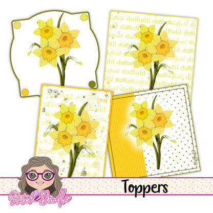 Paintbox Petals Daffodil - 36 Piece Paper Craft Kit - Digital