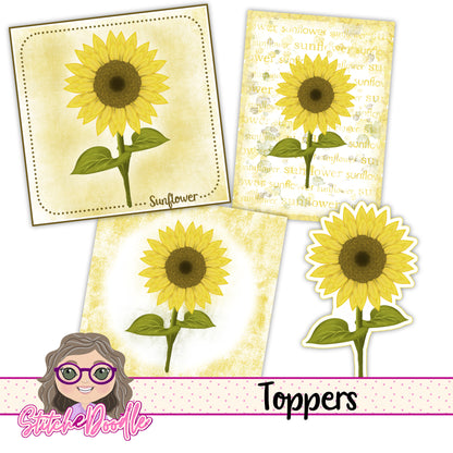 Paintbox Petals Sunflower - 36 Piece Paper Craft Kit - Digital