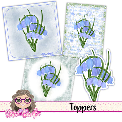 Paintbox Petals Bluebell - 36 Piece Paper Craft Kit - Digital
