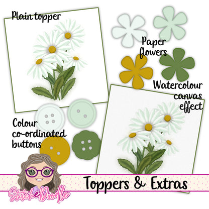 Paintbox Petals Daisy - 36 Piece Paper Craft Kit - Digital