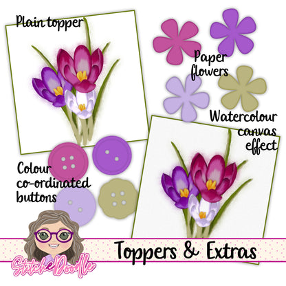 Paintbox Petals Crocus - 36 Piece Paper Craft Kit - Digital