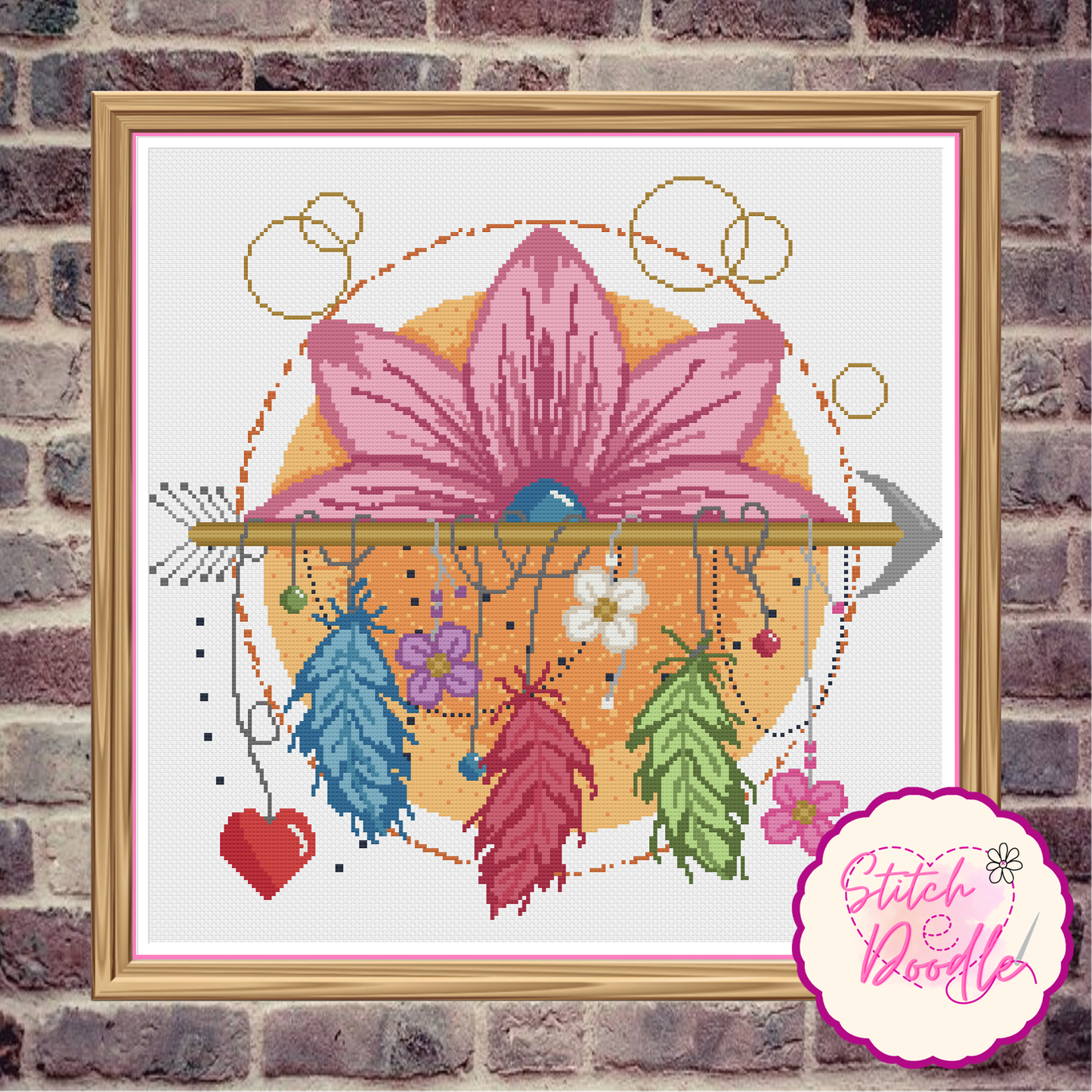 Lotus Feather Dreamcatcher - Digital Download