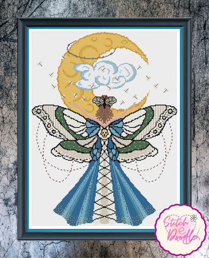 Commanding the Skies Blue Moth Maiden - Digital Download