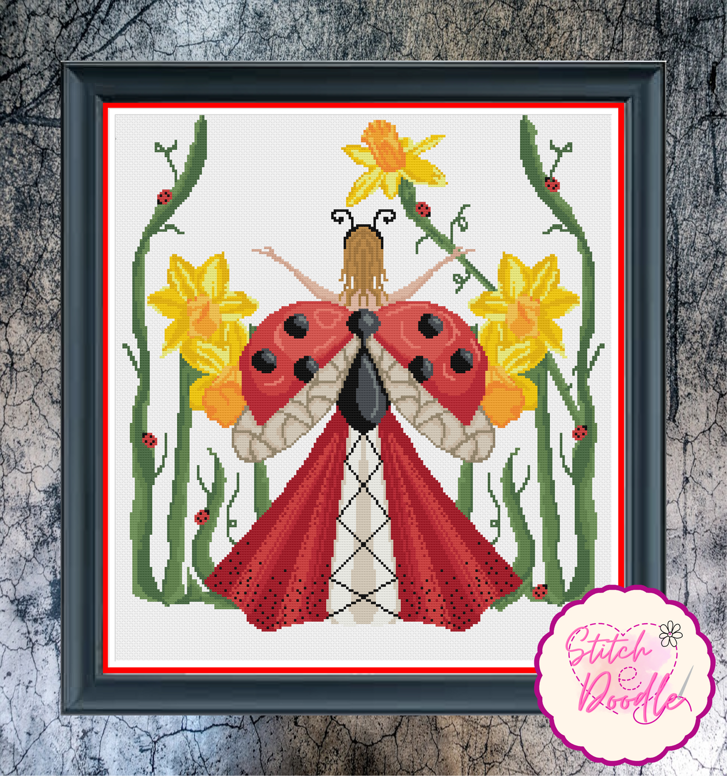 Vibrant Ladybug Maiden - Digital Download