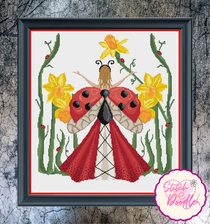 Vibrant Ladybug Maiden - Digital Download