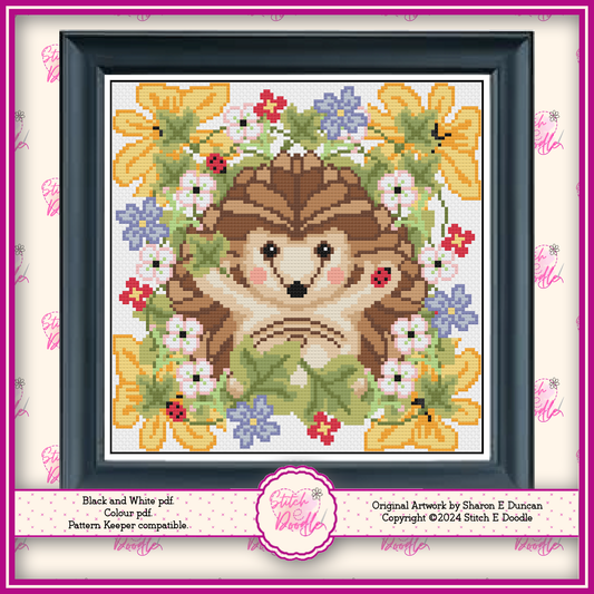 Cute Hedgehog Cross Stitch bundle - Spring and Autumn - Pattern Keeper compatible