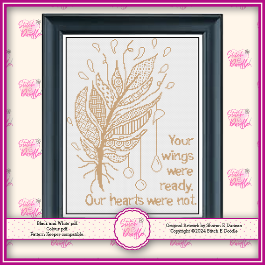 FREE Cross Stitch Chart - Remember Feather - Digital Download