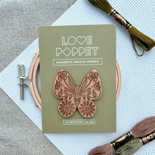 Floral Butterfly - Magnetic Needle Minder from Love Poppet