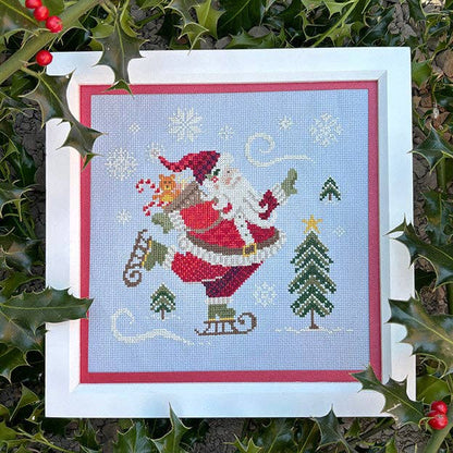 Skating Santa - Printed Chart by Love Poppet