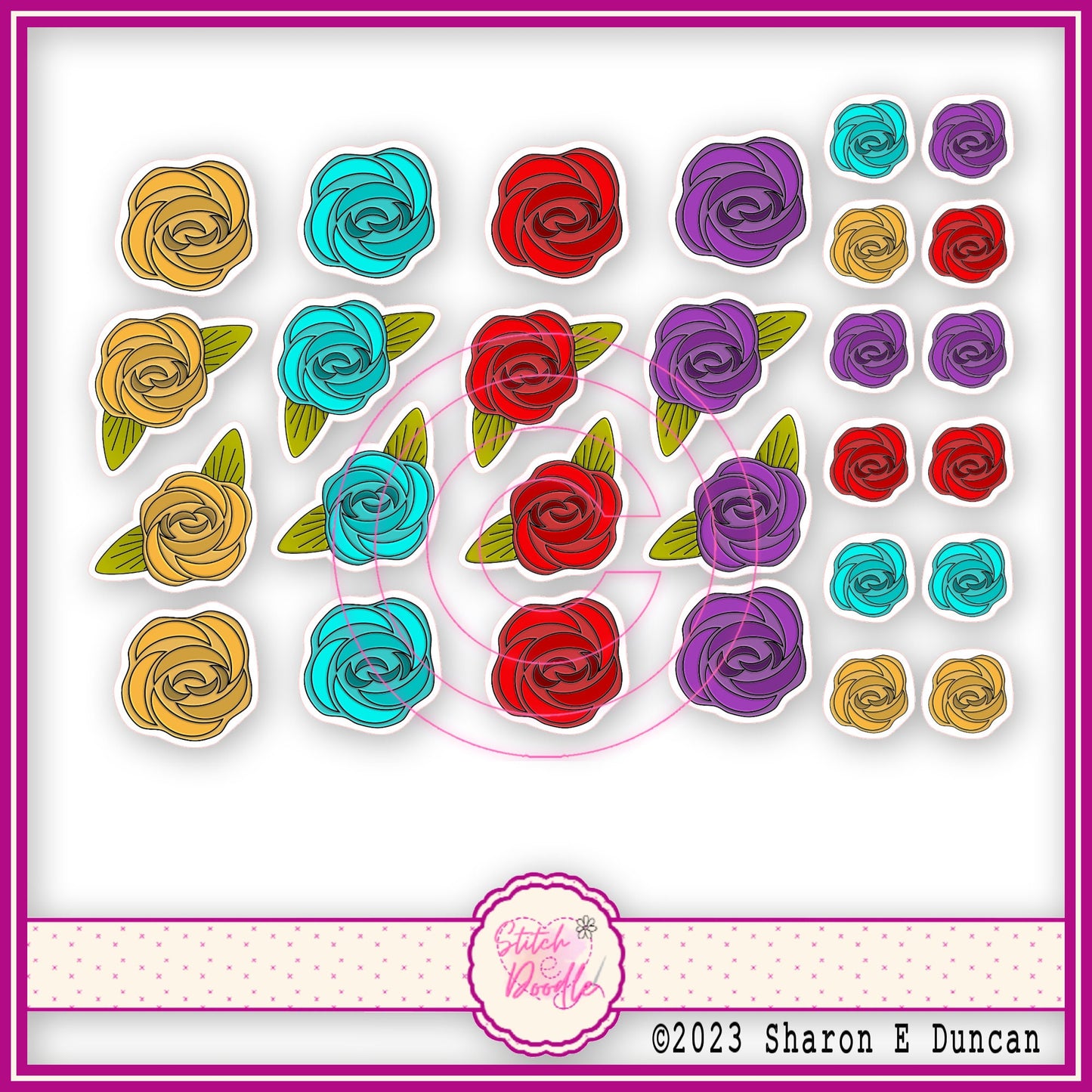 Nouveau Rose Glossy Vinyl Sticker Packs. 28 stickers per pack. Cute, Fun and Durable. Decorate journals, planners & more..