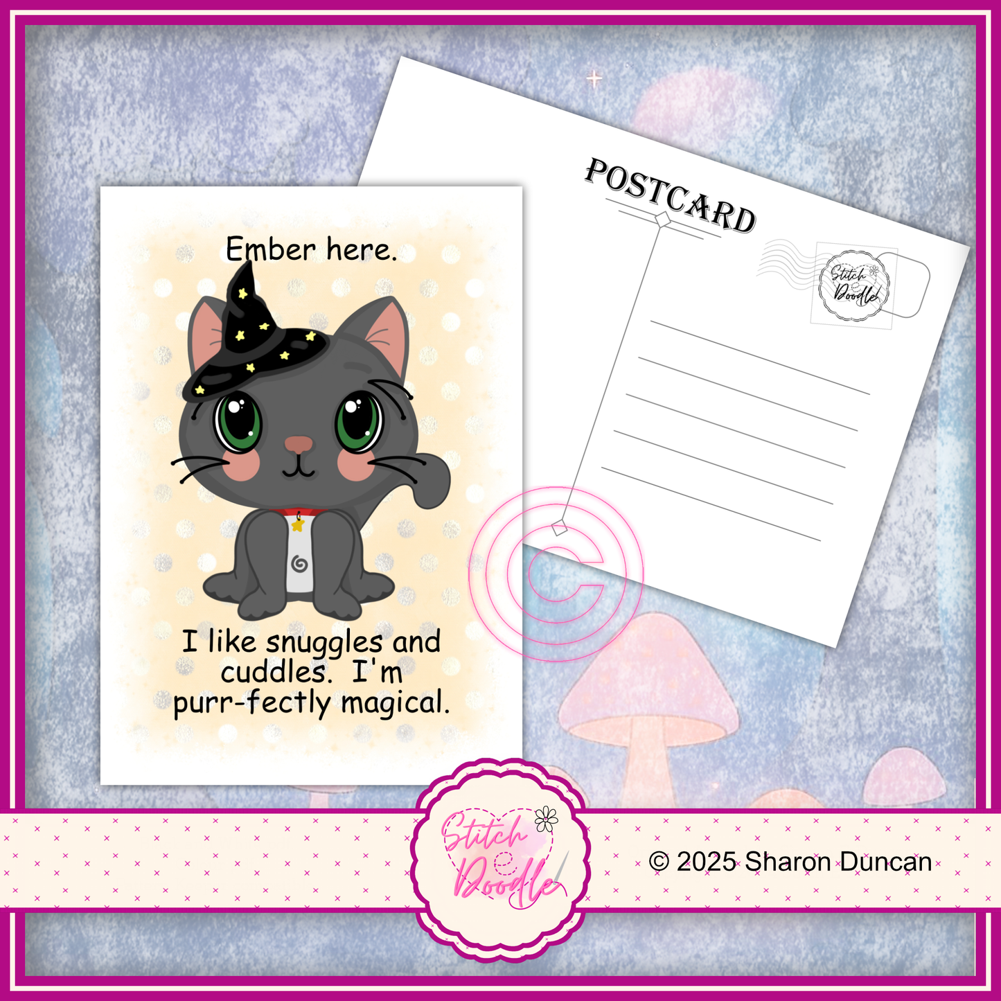 A5 Art Print/Postcard 6 Piece Collection - Too Cute To Spook - set 2
