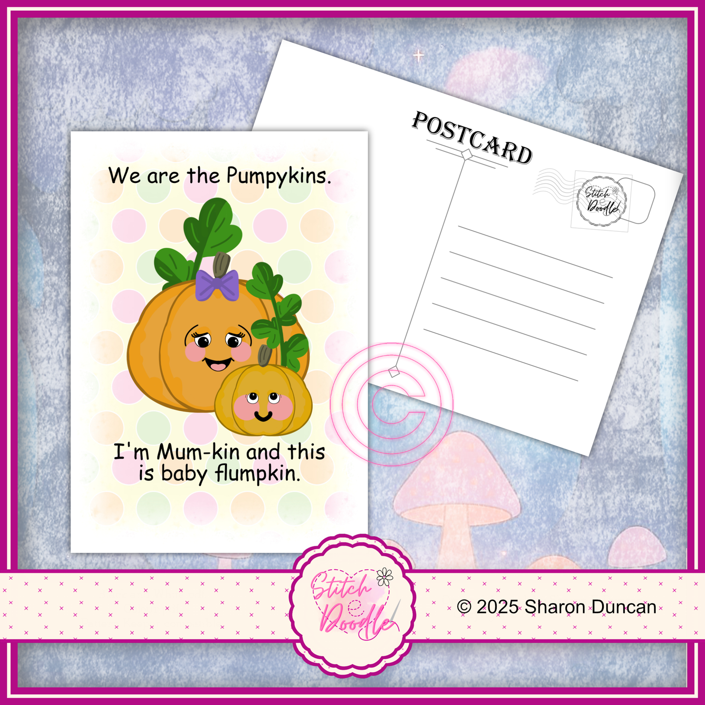 A5 Art Print/Postcard 6 Piece Collection - Too Cute To Spook - set 2