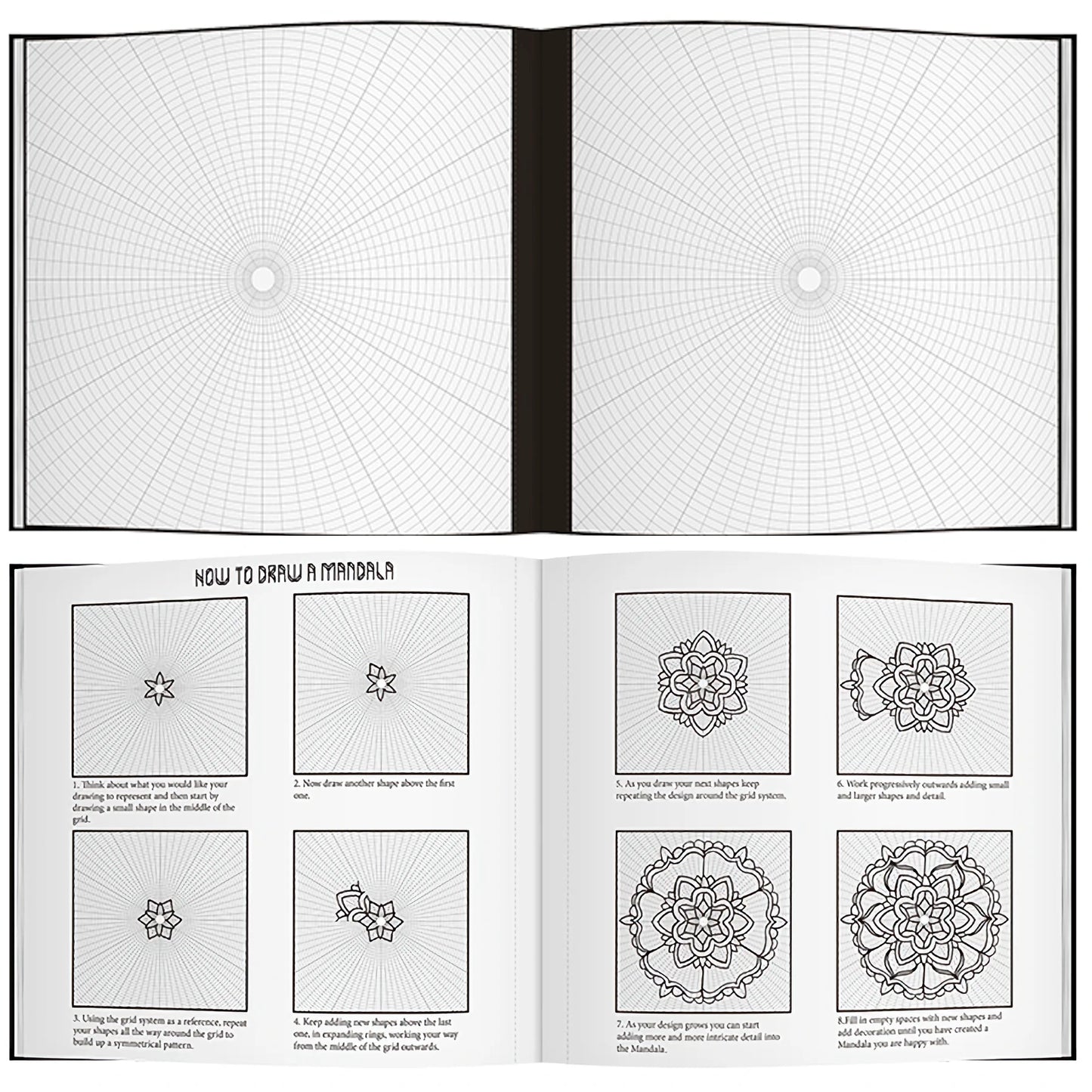Mandala Sketchbook - Create Your Own Unique Mandala Designs. Mindful Drawing.