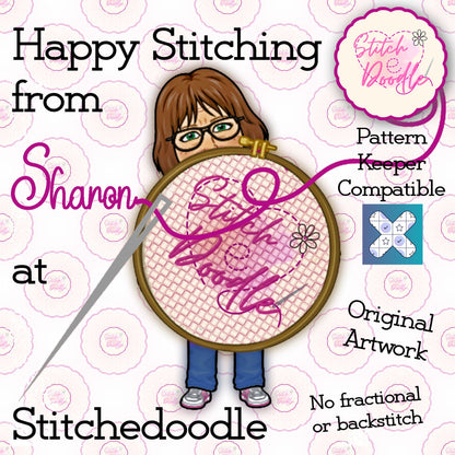 My Sweet Voodoo Cute Cross Stitch Chart.  PDF and Pattern Keeper.  DMC floss.  Includes printable tracker.  Instant Download.