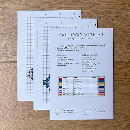 Sail Away With Me - Printed Chart by Love Poppet