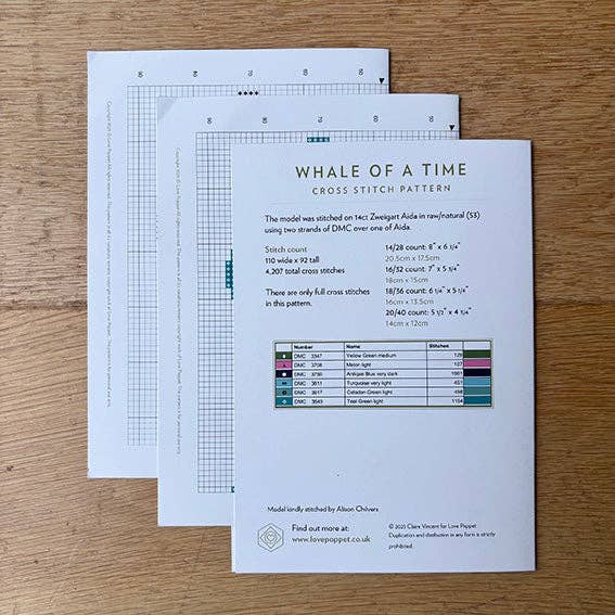 Whale of a Time - Printed Chart by Love Poppet