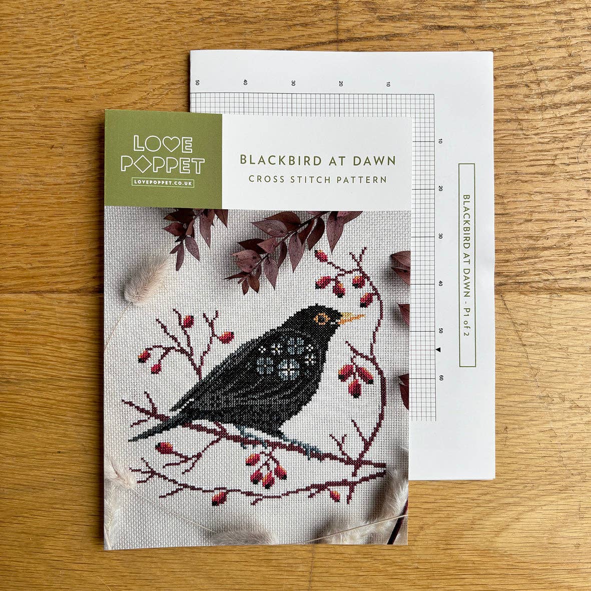 Blackbird at Dawn - Printed Chart by Love Poppet