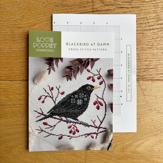 Blackbird at Dawn - Printed Chart by Love Poppet