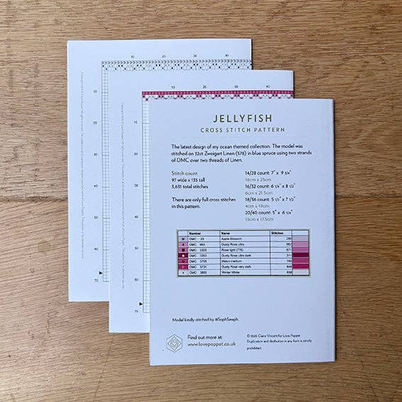 Jellyfish - Printed Chart by Love Poppet