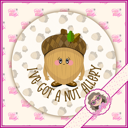 6 Nutty Nook 58mm Pin Badges, Holographic Button Badge Collection
