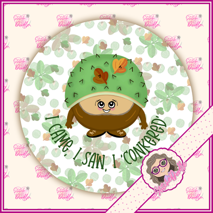 6 Nutty Nook 58mm Pin Badges, Holographic Button Badge Collection