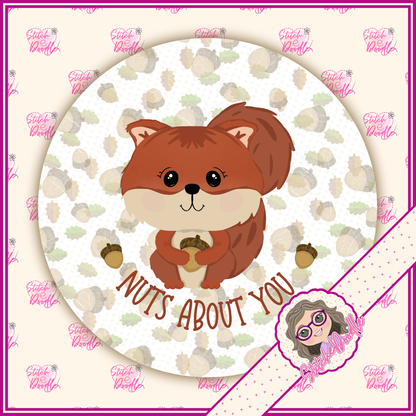 6 Nutty Nook 58mm Pin Badges, Holographic Button Badge Collection
